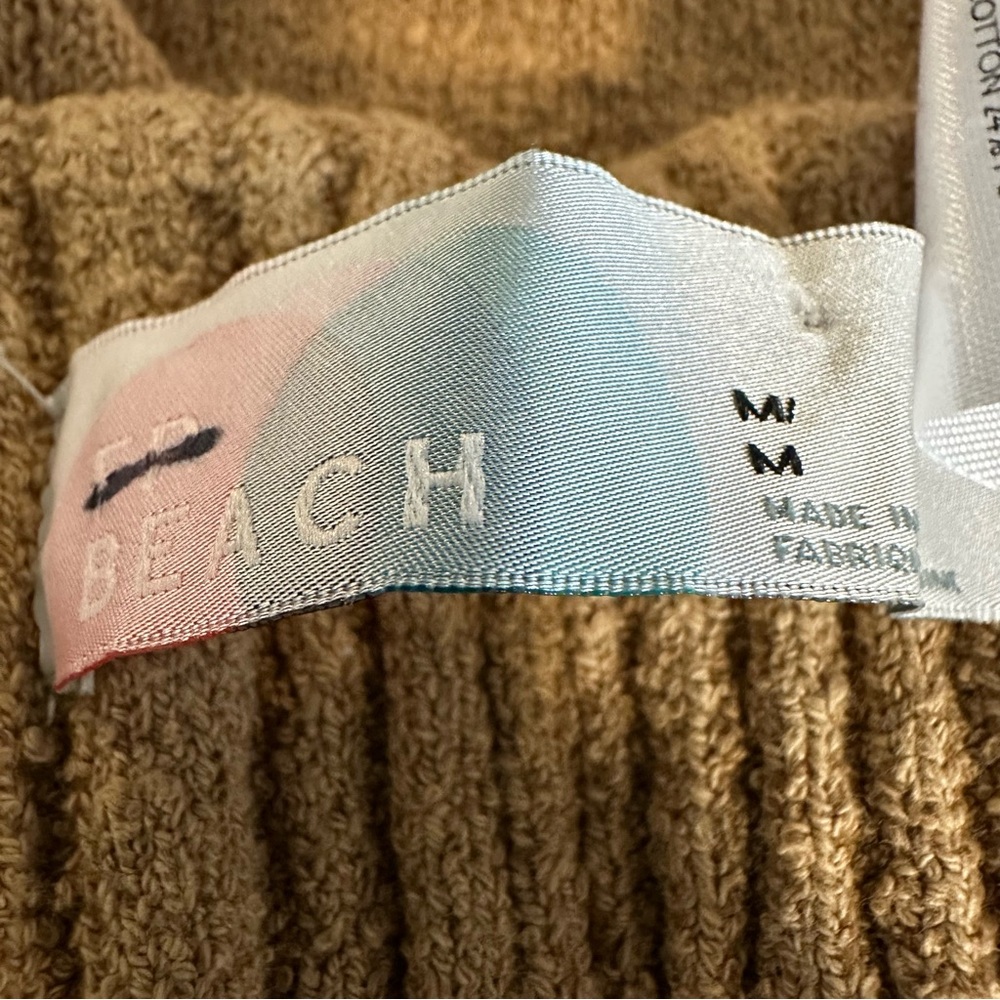 Free People Iris Sweater Open Back Tan Halter Top M - Picture 10 of 12